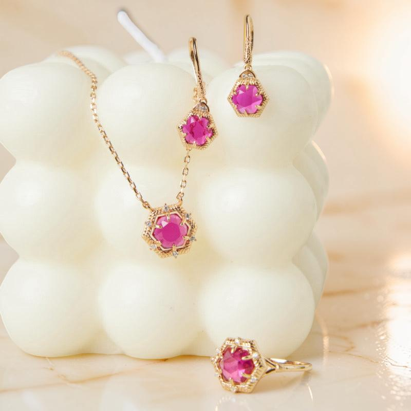 ATELIER-TIBET – Boucles d'Oreilles Cornaline – Charme Passion, Argent Plaqué Or
