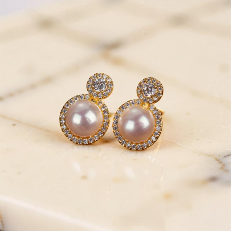 ATELIER-TIBET – Boucles d'Oreilles Perle – Lueur Royale