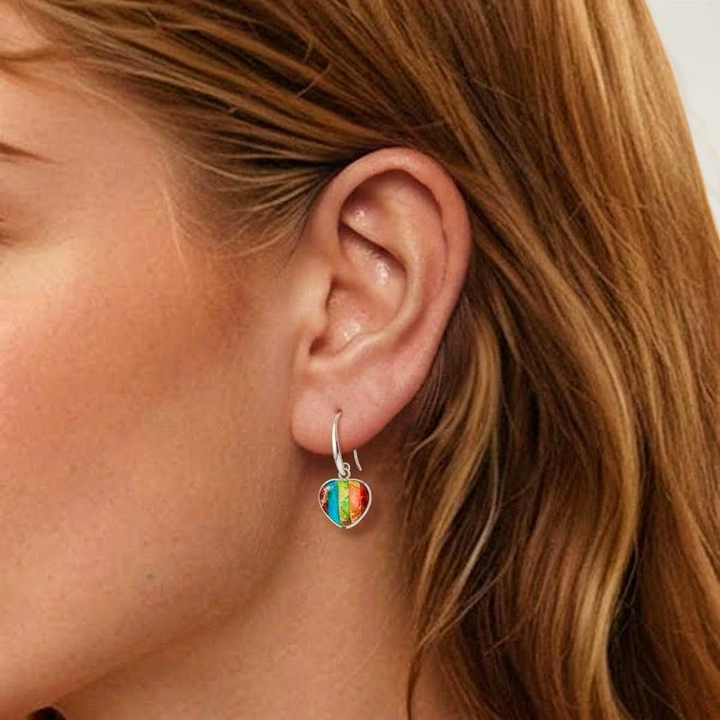 ATELIER-TIBET – Boucles d'Oreilles Regalite – Astralis Cœur
