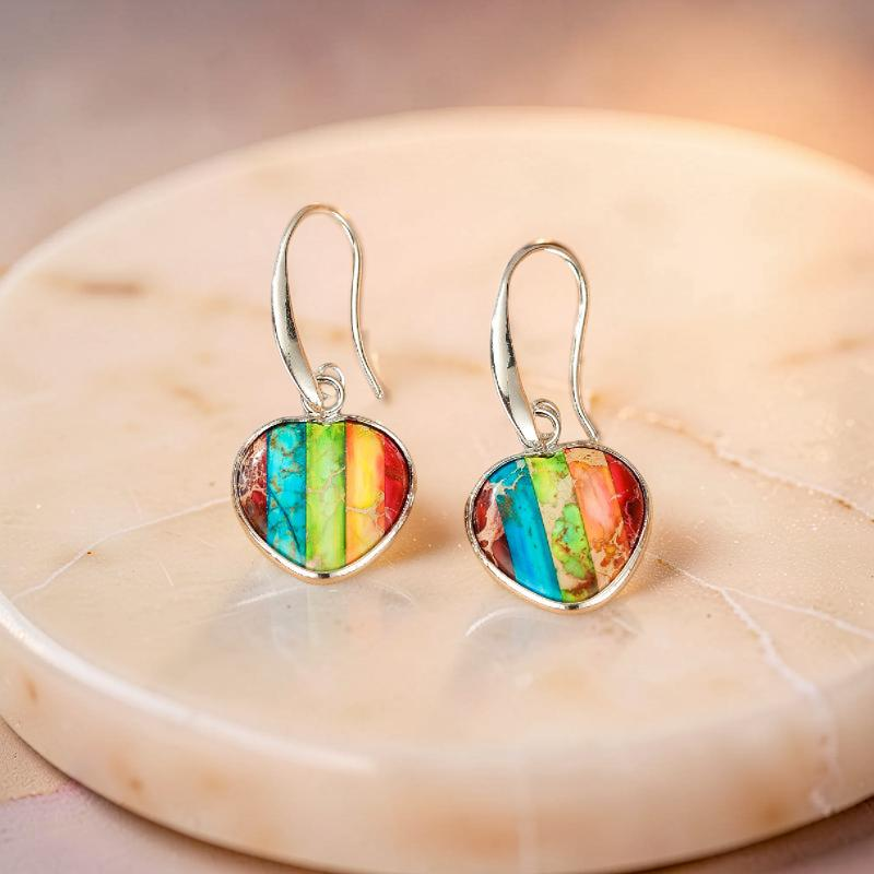 ATELIER-TIBET – Boucles d'Oreilles Regalite – Astralis Cœur