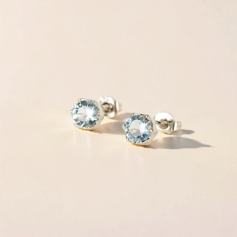 ATELIER-TIBET – Boucles d'oreilles Topaze – Souffle Cristallin, Argent