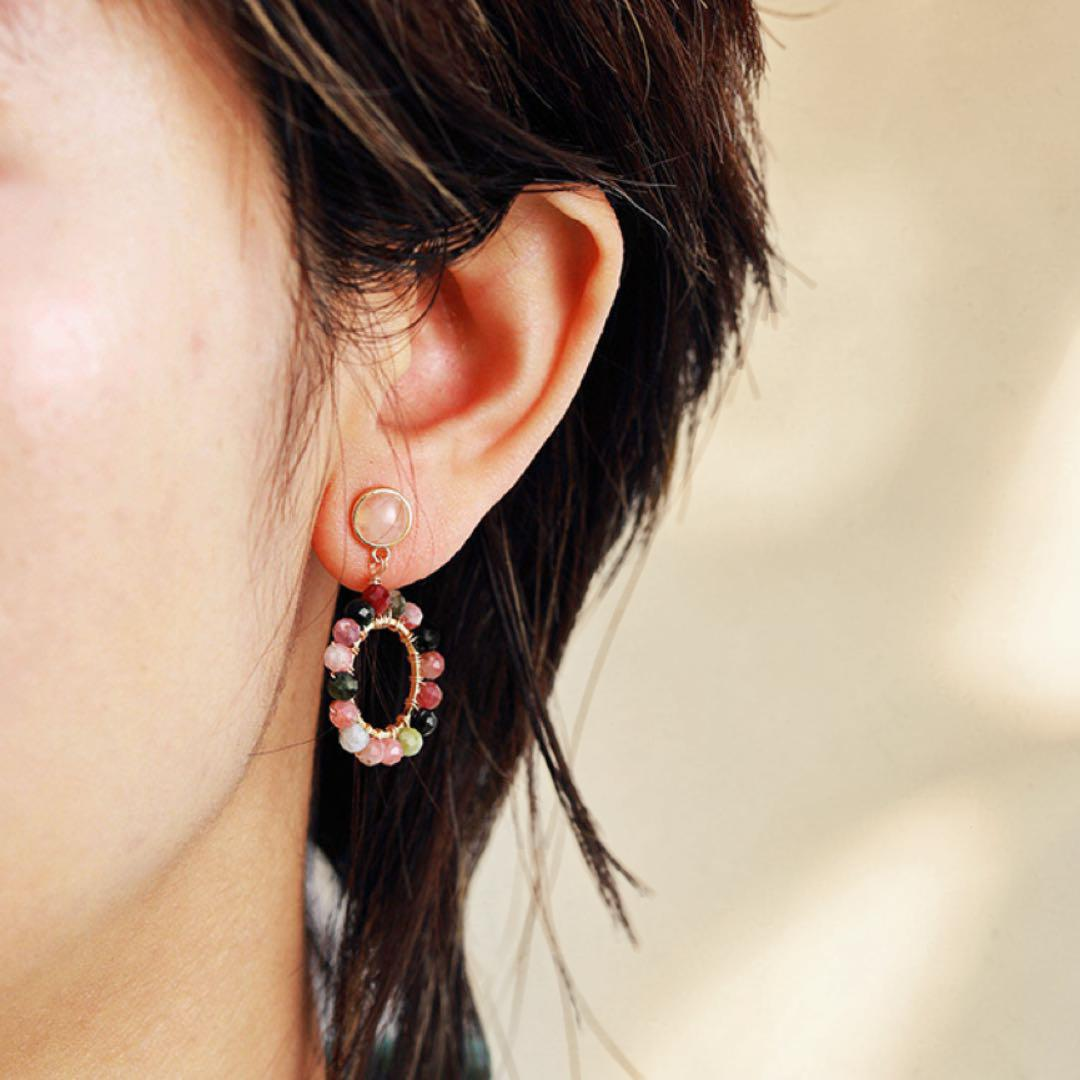 ATELIER-TIBET – Boucles d'Oreilles Tourmaline – Danse de L'Éveil