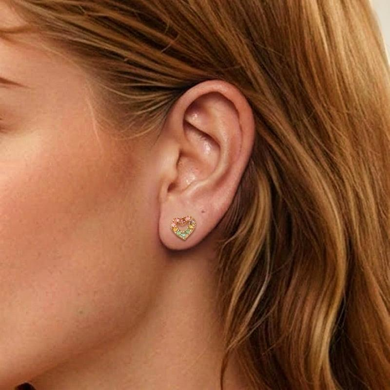 ATELIER-TIBET – Boucles d'Oreilles Tourmalines – Reflet du Cœur Caché, Argent