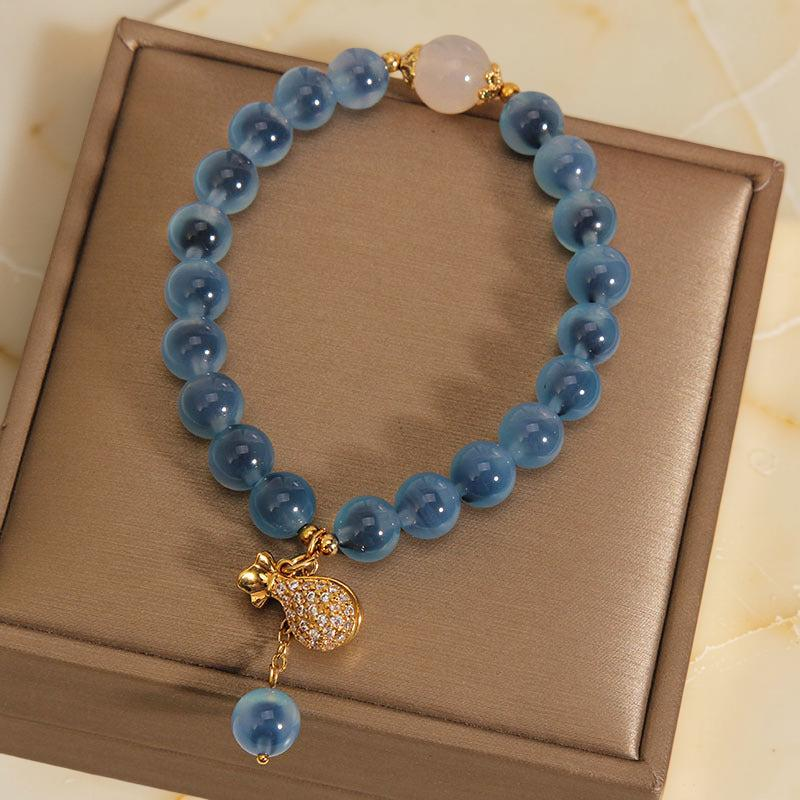 ATELIER-TIBET – Bracelet Agate Bleu – Trésor Océanique