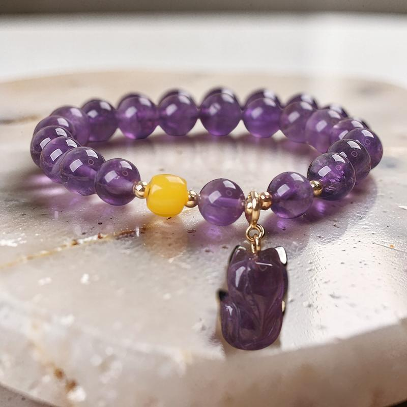 ATELIER-TIBET – Bracelet Améthyste – Renardeau