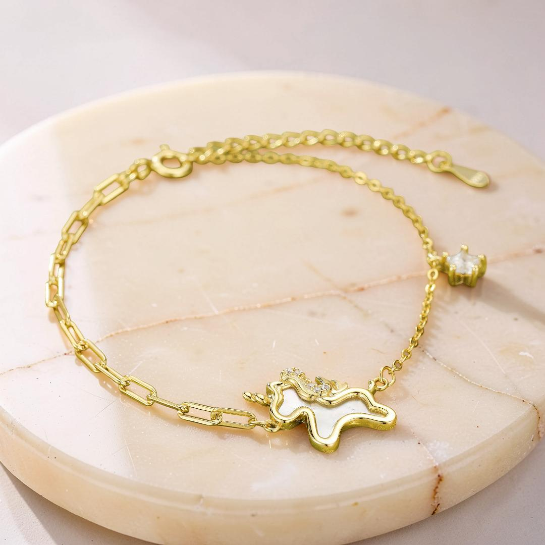 ATELIER-TIBET – Bracelet Cheval – Liberté Étoilée, Argent Plaqué Or