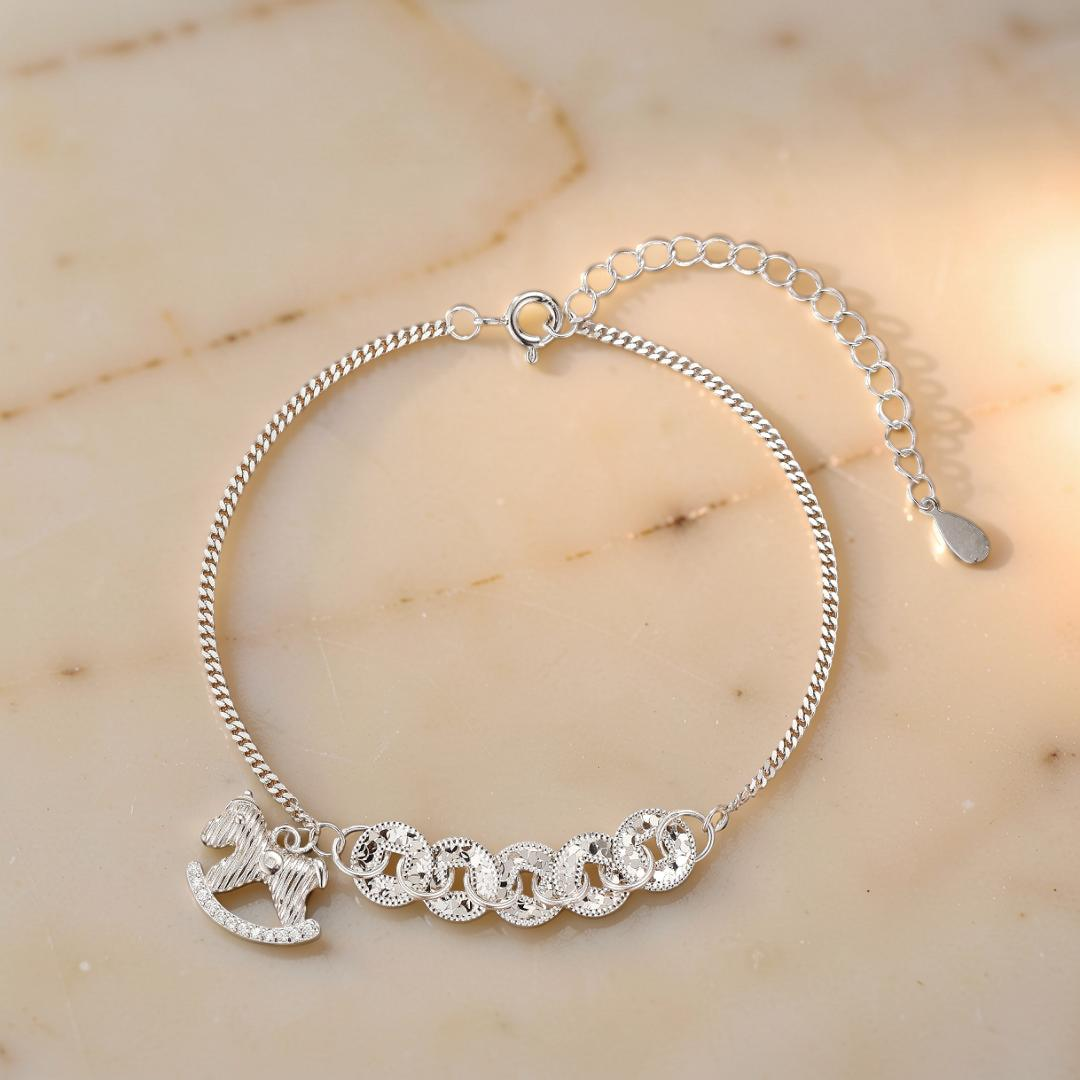 ATELIER-TIBET – Bracelet Cheval – Pièce d’Équilibre, Argent