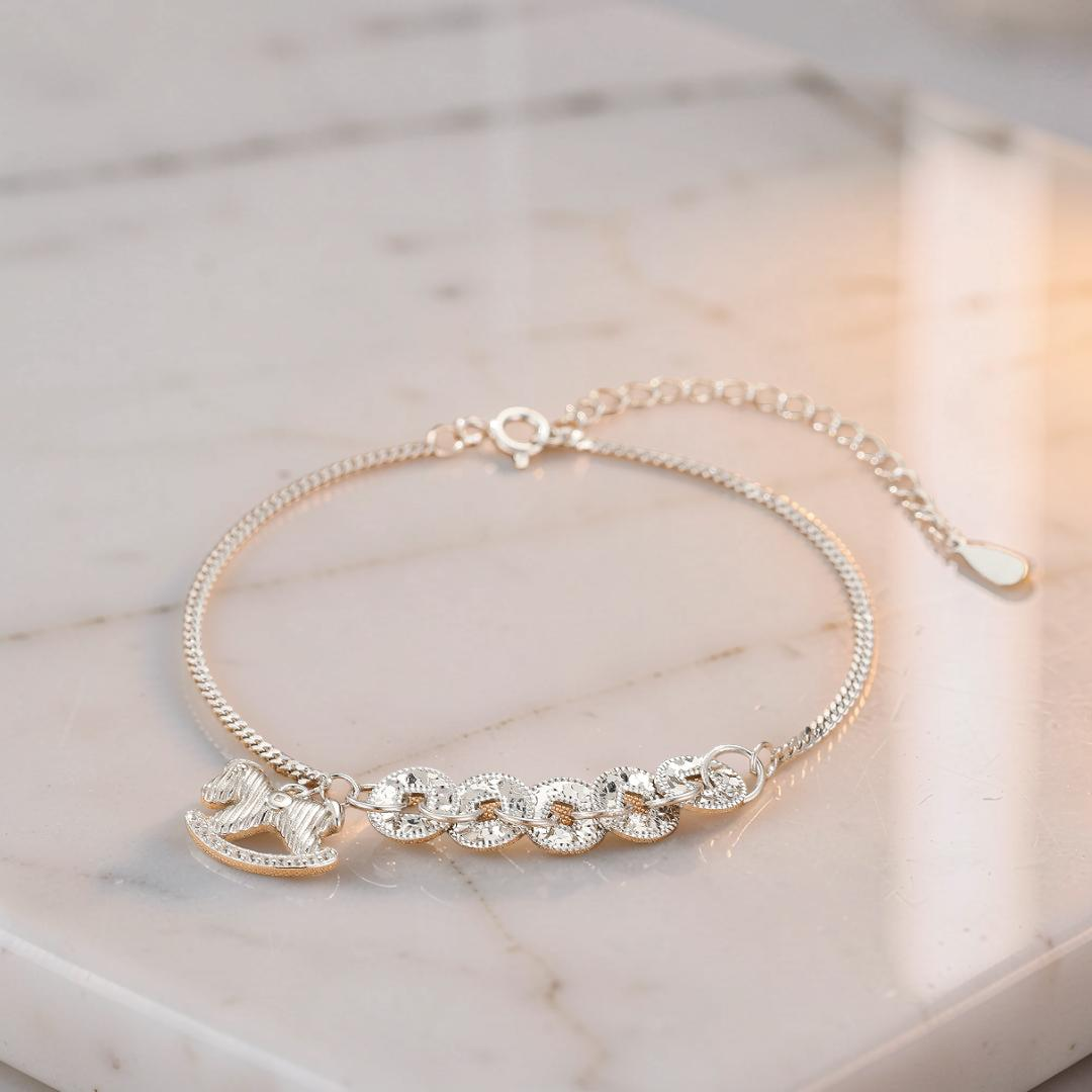 ATELIER-TIBET – Bracelet Cheval – Pièce d’Équilibre, Argent