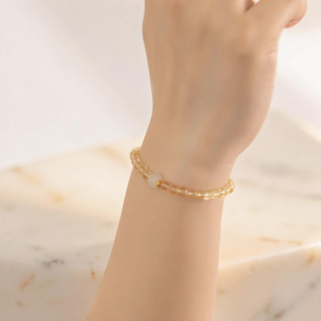 ATELIER-TIBET – Bracelet Citrine et Jade – Aura de Prospérité
