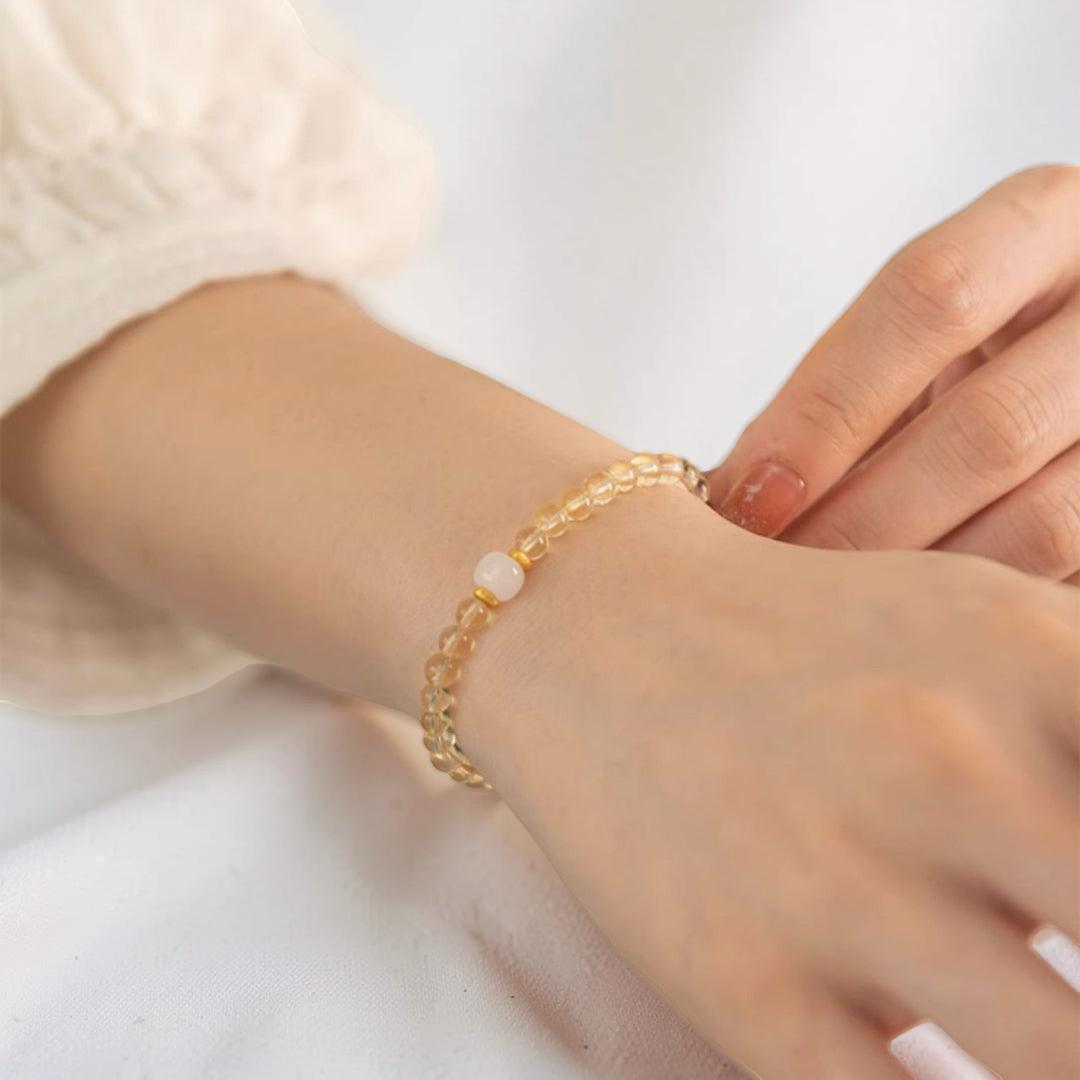 ATELIER-TIBET – Bracelet Citrine et Jade – Aura de Prospérité