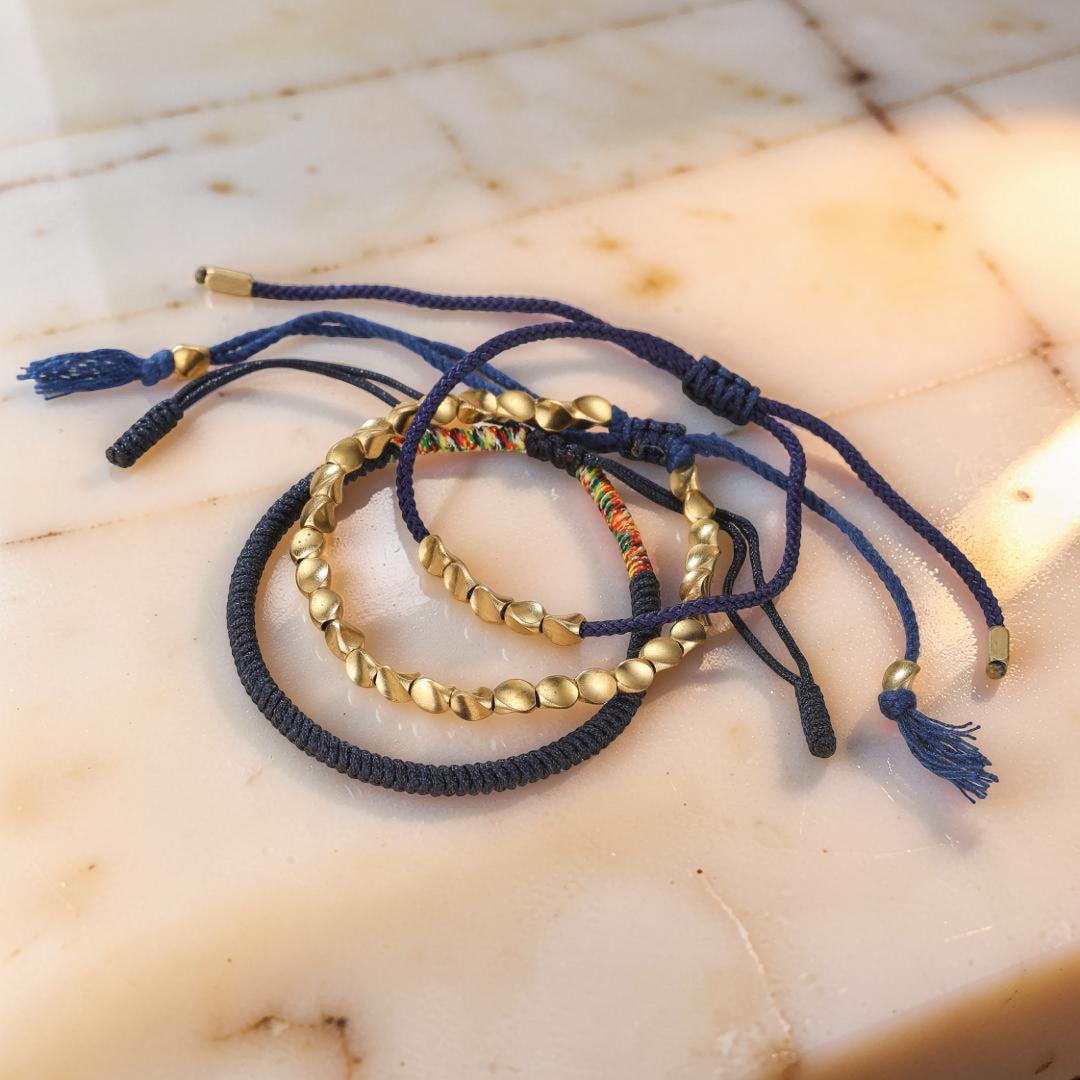 ATELIER-TIBET – Bracelet Cordon Cuivre – Pulse Paix