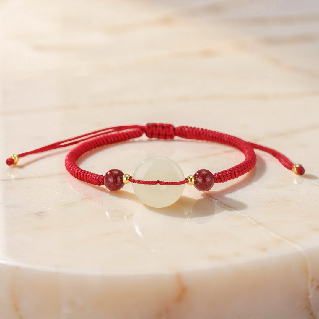 ATELIER-TIBET – Bracelet Cordon Jade et Cinabre – Sérénité