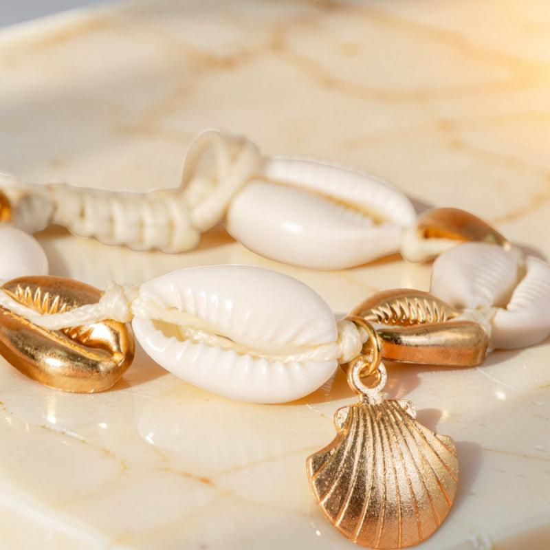 ATELIER-TIBET – Bracelet de Cheville Coquillage – Perle des Mers