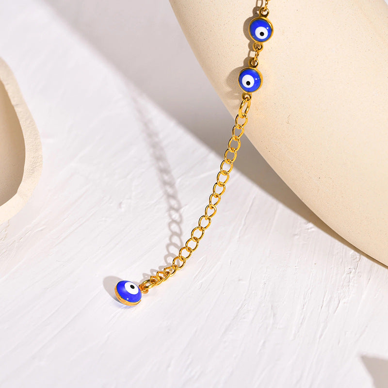 ATELIER-TIBET – Bracelet de Cheville Mauvais Œil et Khamsa – Protégée