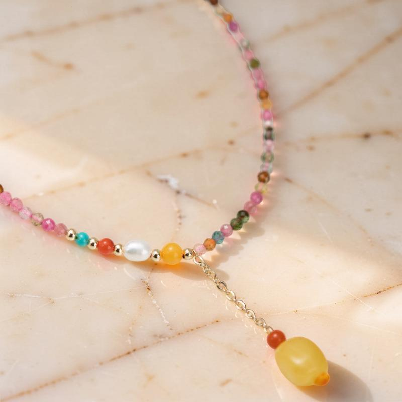 ATELIER-TIBET – Bracelet de Cheville Tourmaline – Joie Vibrante, Plaqué Or