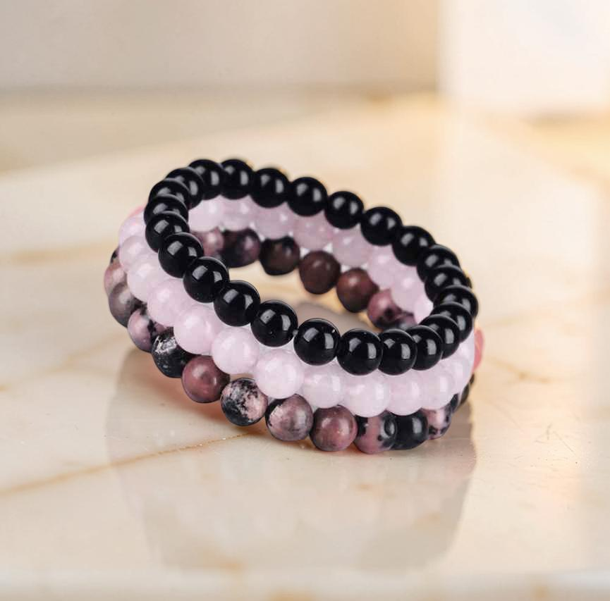 ATELIER-TIBET – Bracelet en Pierres Naturelles - Trio