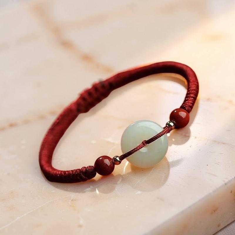 ATELIER-TIBET – Bracelet Cordon Jade et Cinabre – Sérénité