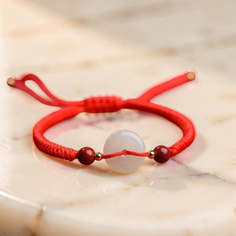 ATELIER-TIBET – Bracelet Cordon Jade et Cinabre – Sérénité