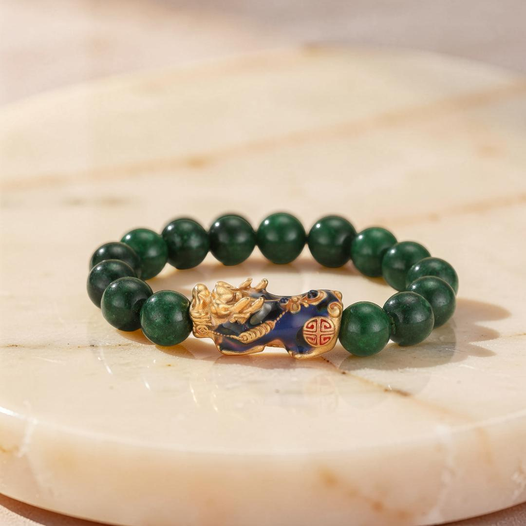 ATELIER-TIBET – Bracelet Jade et Pi Xiu – Harmonie Céleste