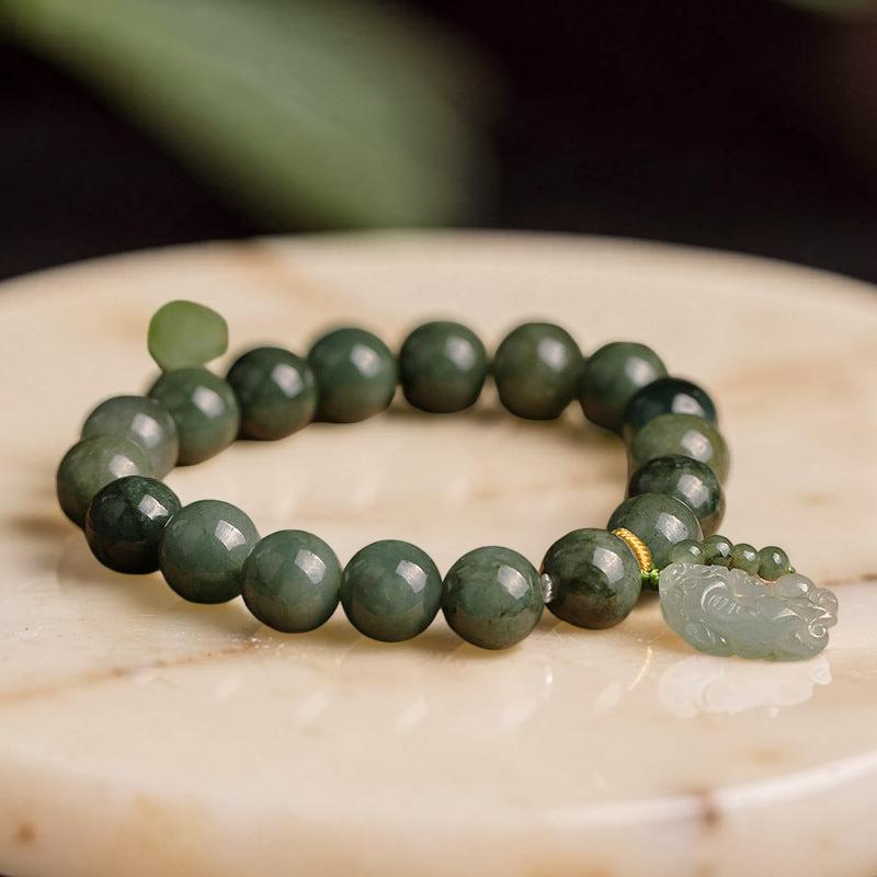 ATELIER-TIBET – Bracelet Jade et Pi Xiu – Richesse et Succès