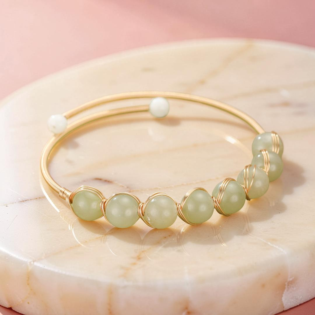 ATELIER-TIBET – Bracelet Jade Néphrite – Harmonie Céleste