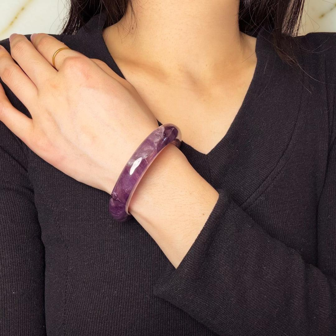 ATELIER-TIBET – Bracelet Jonc Améthyste – Force Intérieure