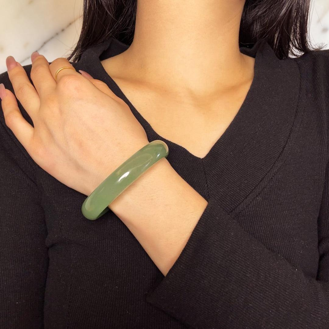 ATELIER-TIBET – Bracelet Jonc Aventurine – Vitalité Tranquille