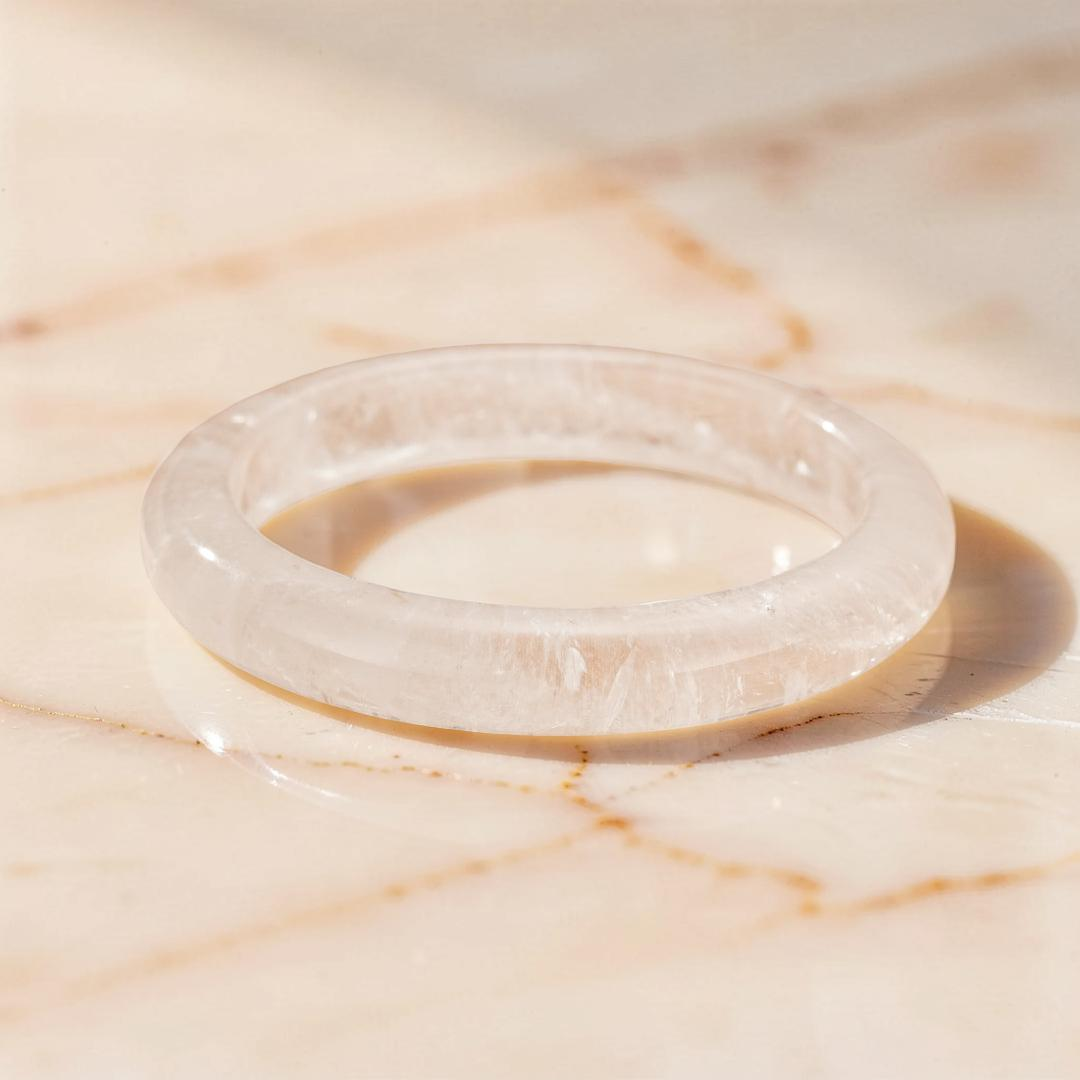 ATELIER-TIBET – Bracelet Jonc Cristal de Roche – Clarté Pure