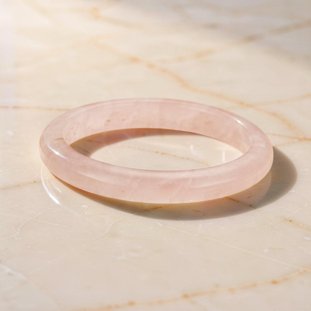 ATELIER-TIBET – Bracelet Jonc Quartz Rose – Douceur du Cœur