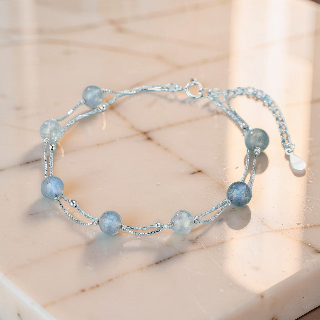 ATELIER-TIBET – Bracelet Labradorite – Ombre et Lumière, Argent