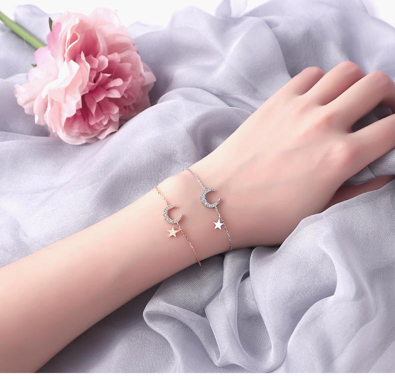 ATELIER-TIBET – Bracelet Lune et Étoile - Rêveuse, Argent