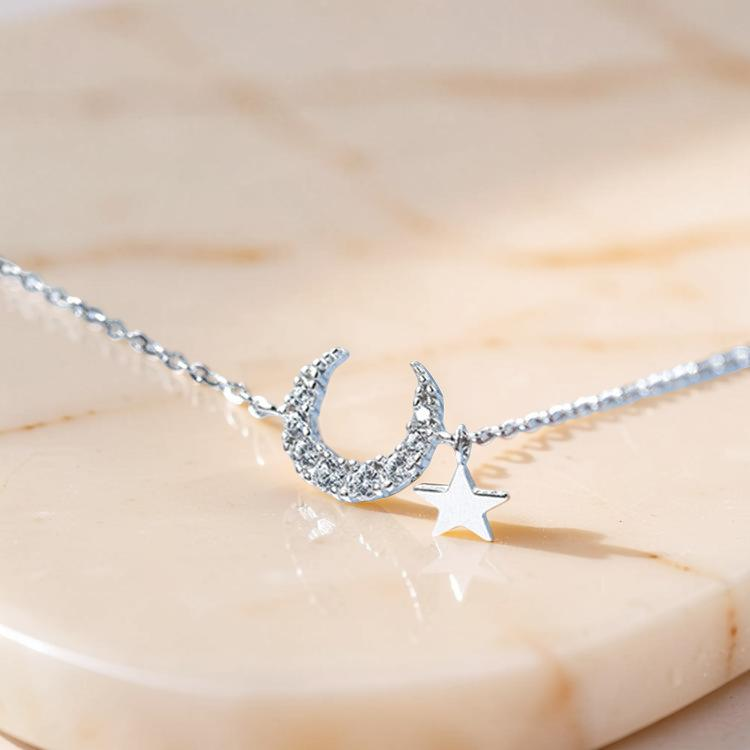 ATELIER-TIBET – Bracelet Lune et Étoile - Rêveuse, Argent