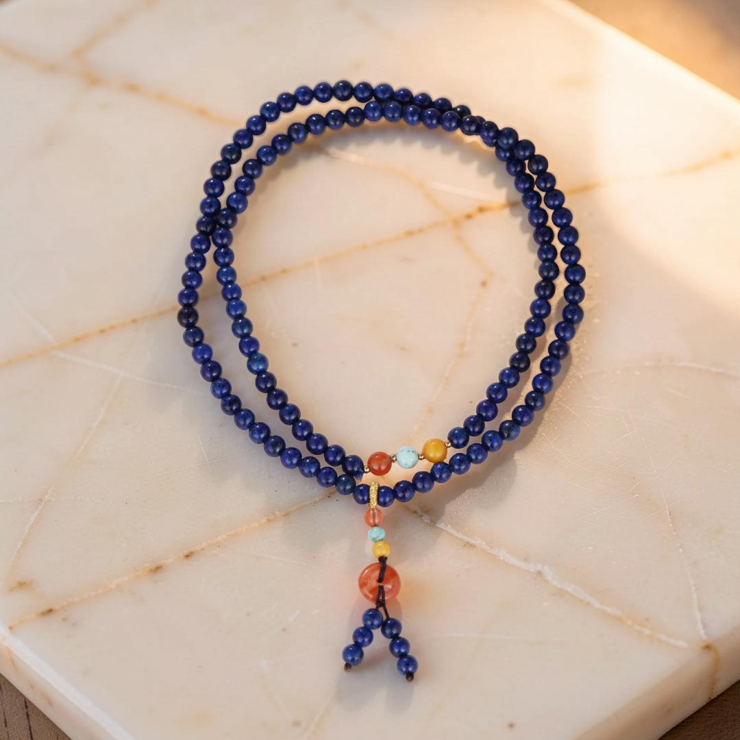 ATELIER-TIBET – Bracelet Mâlâ Lapis Lazuli – Perfection Spirituelle