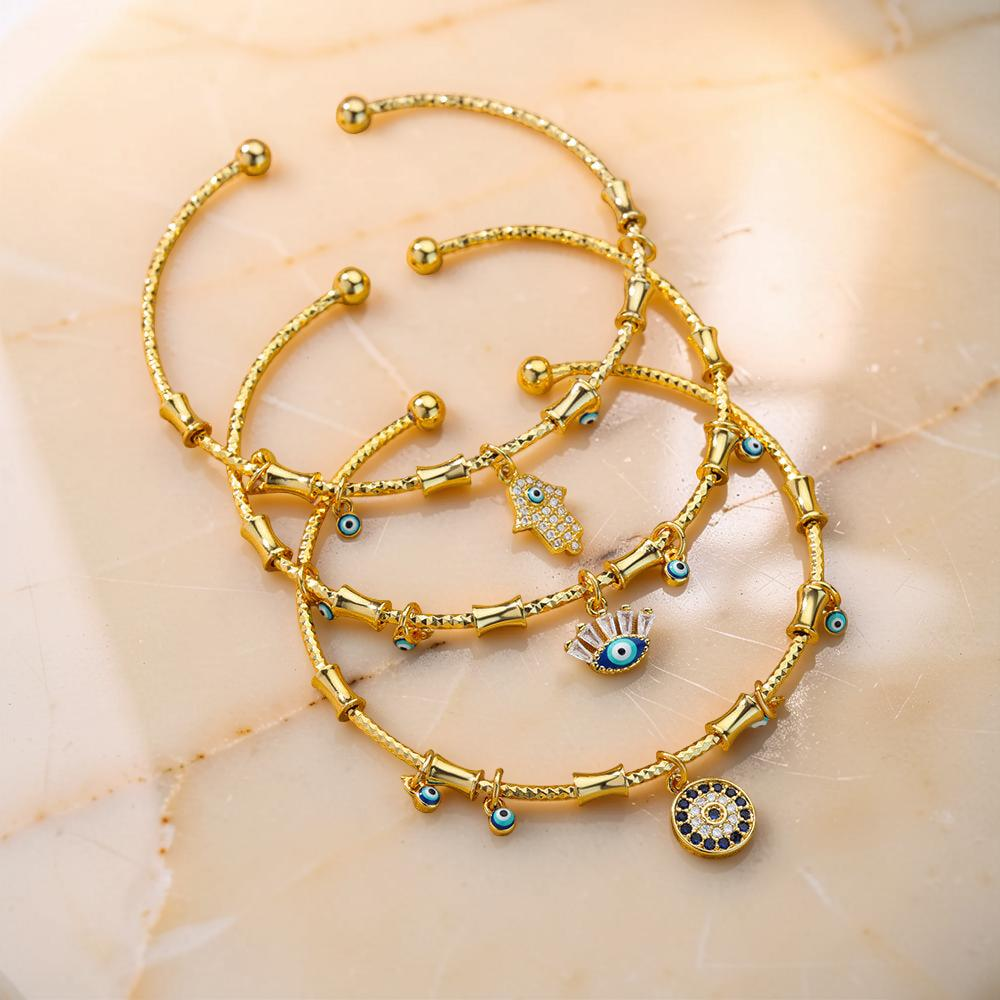 ATELIER-TIBET – Bracelet Mauvais Œil 'Bénédiction' en Zircon