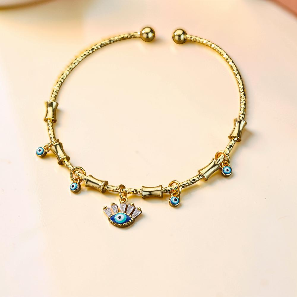 ATELIER-TIBET – Bracelet Mauvais Œil 'Bénédiction' en Zircon