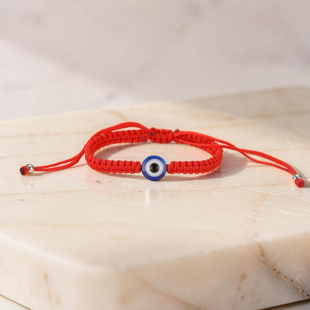 ATELIER-TIBET – Bracelet Mauvais Œil – Bouclier Éthéré, Fil Rouge