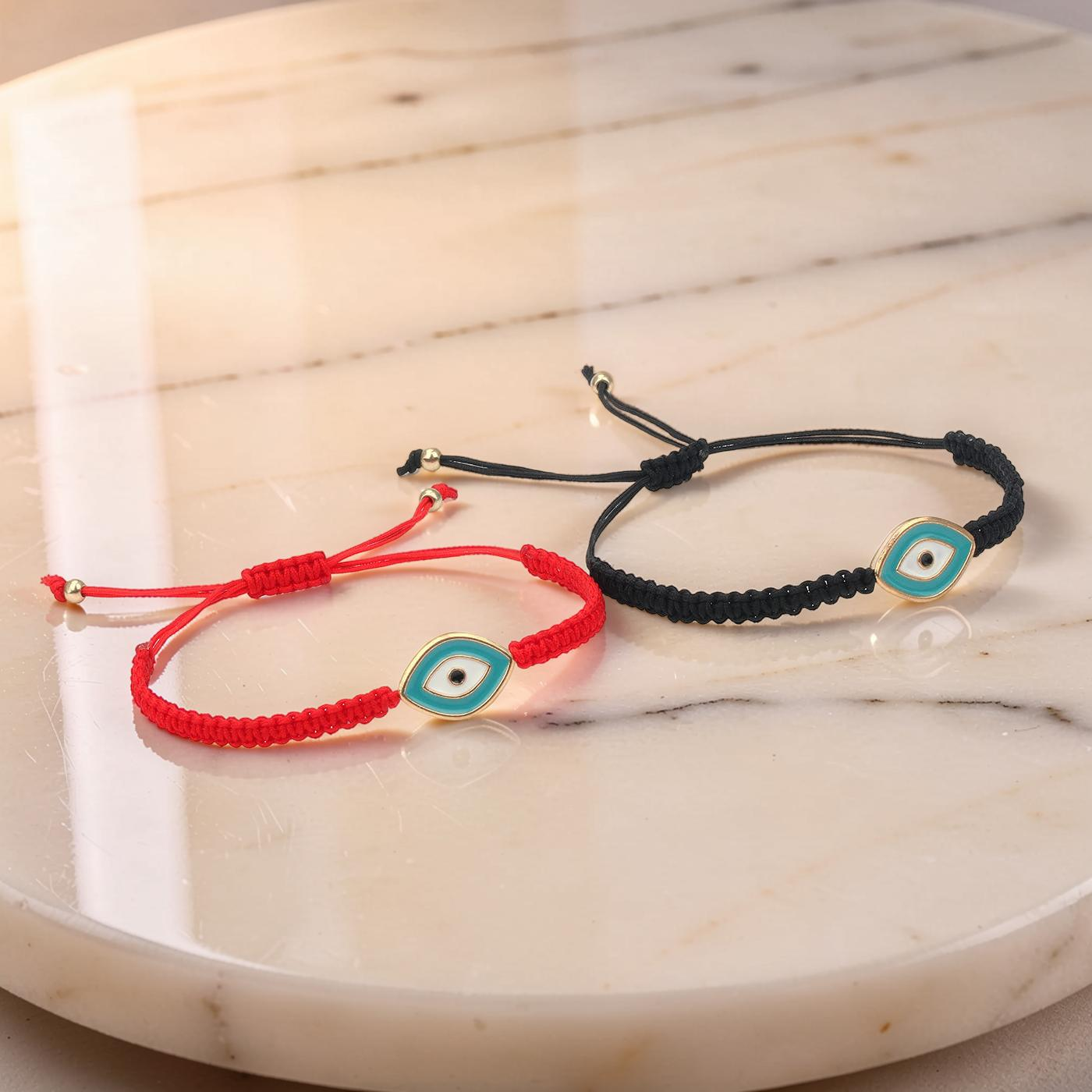 ATELIER-TIBET – Bracelet Mauvais Œil Force Spirituelle en Fil Rouge