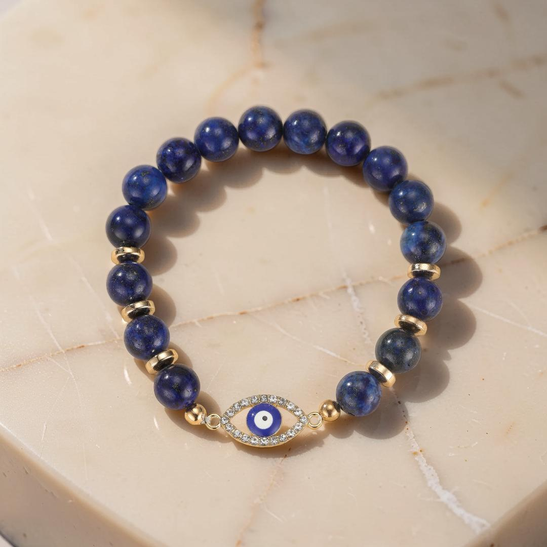 ATELIER-TIBET – Bracelet Mauvais Œil Lapis Lazuli – Sérénité