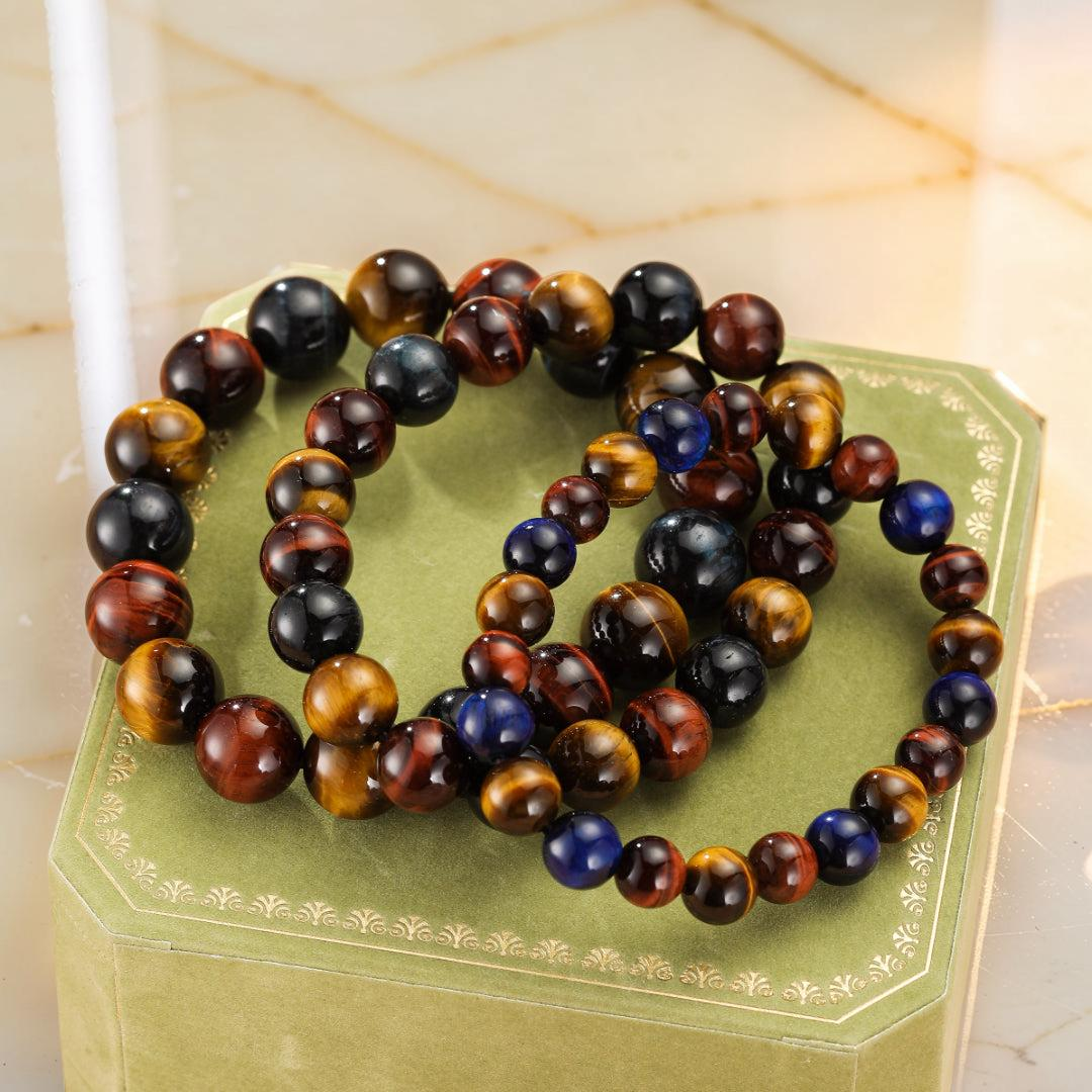 ATELIER-TIBET – Bracelet Œil de Tigre Multicolore – Équilibre Intérieur