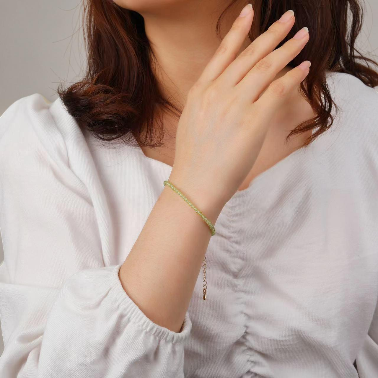 ATELIER-TIBET – Bracelet Péridot – Rosée Verte