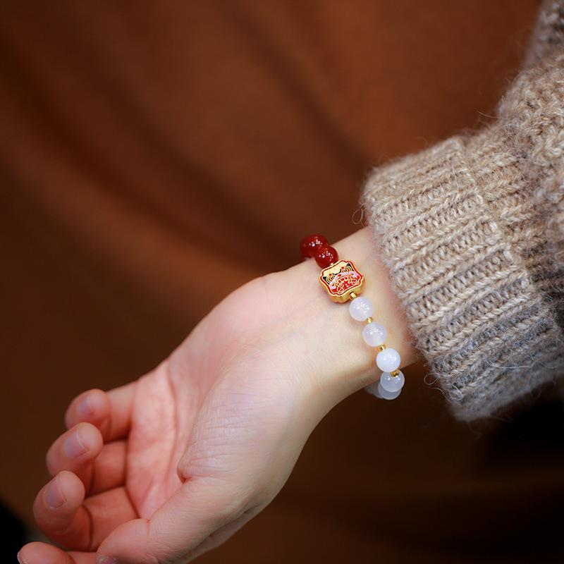 ATELIER-TIBET – Bracelet Pi Xiu en Agate – Apaisement et Richesse