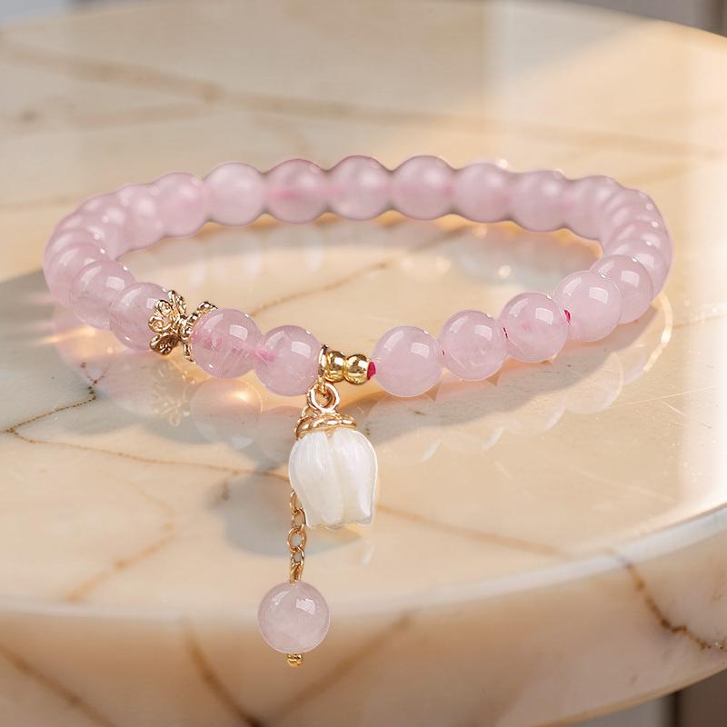 ATELIER-TIBET – Bracelet Quartz Rose – Douceur de Tulipe