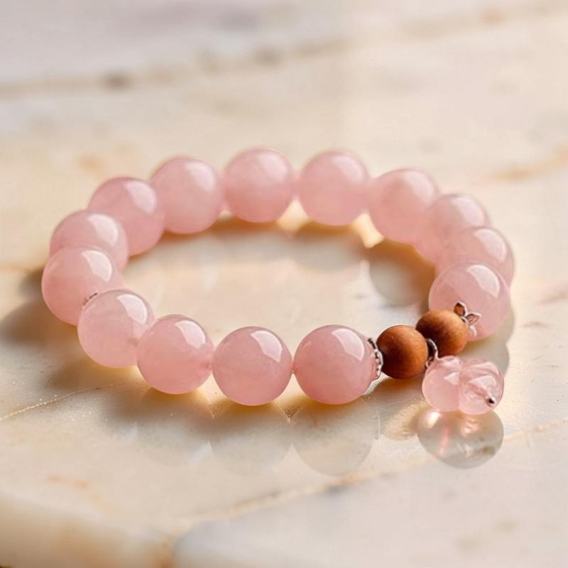 ATELIER-TIBET – Bracelet Quartz Rose – Douceur Florale, Argent