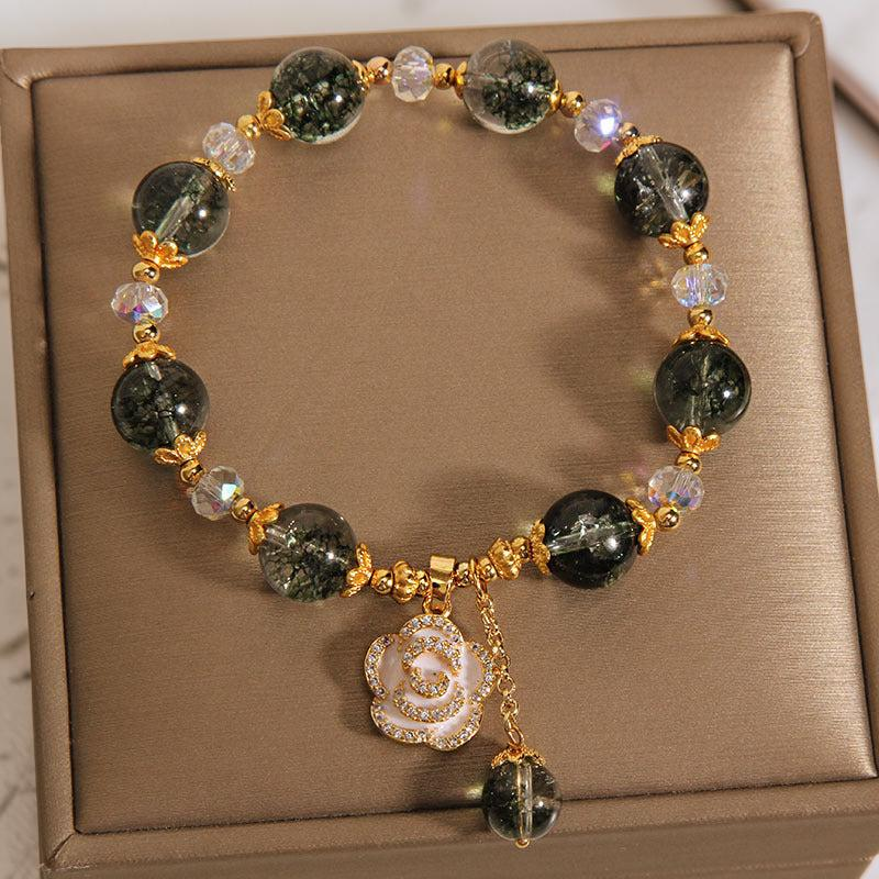ATELIER-TIBET – Bracelet Quartz Vert et Clair – Jardin Secret