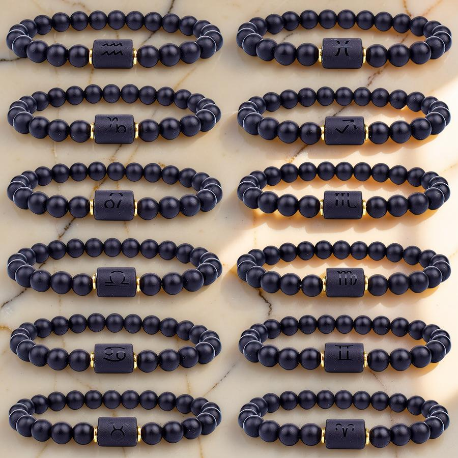 ATELIER-TIBET – Bracelet Signe Astrologique en Onyx – Protection Astrale