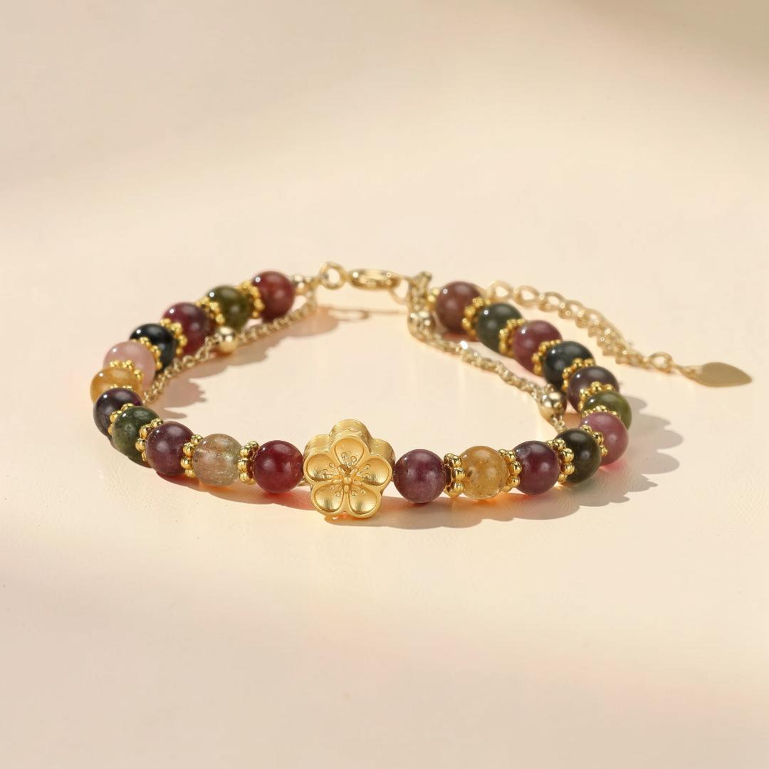 ATELIER-TIBET – Bracelet Tourmaline – Éclat de Sakura