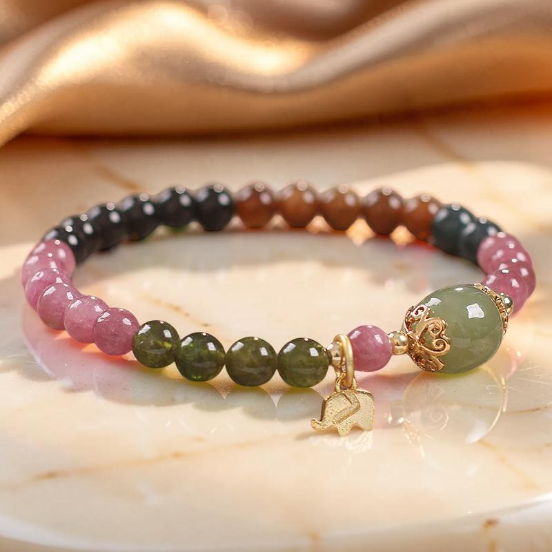 ATELIER-TIBET – Bracelet Tourmaline – Sagesse d'Éléphant