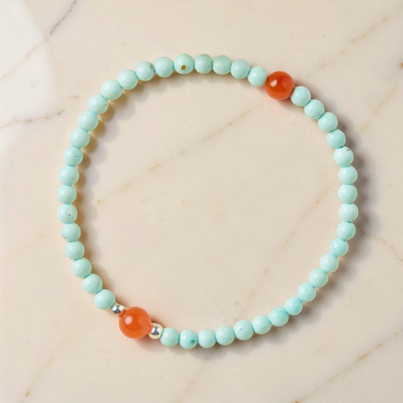 ATELIER-TIBET – Bracelet Turquoise et Agate – Éclat Authentique, Argent