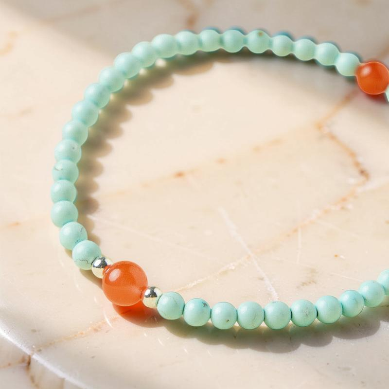 ATELIER-TIBET – Bracelet Turquoise et Agate – Éclat Authentique, Argent
