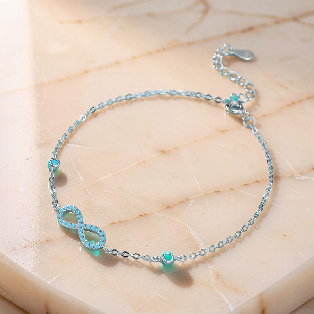 ATELIER-TIBET – Bracelet Turquoise – Souffle d’Écume, Argent 925